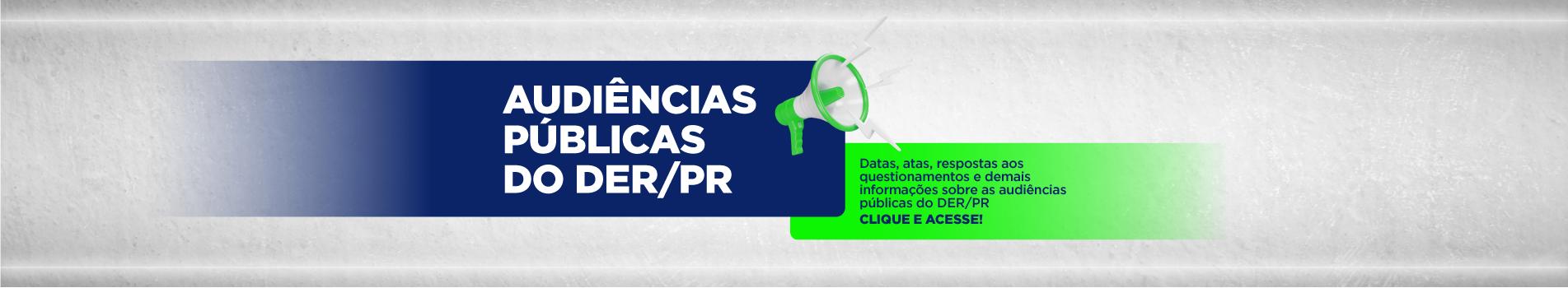 Audiências públicas do DER/PR