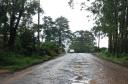 Trecho não pavimentado da PR-160 entre Imbaú e Reserva, após chuva