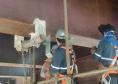 Ponte - Instalação das abraçadeiras para locação dos tubos PEAD de drenagem