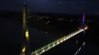 Teste da iluminação cênica da Ponte da Integração Brasil - Paraguai