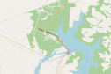 Mapa indicando trecho da PR-475 em Quedas do Iguaçu