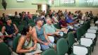 Portos do Paraná promoveram nesta segunda-feira (15), em Antonina, o 3.º Seminário da Pesca no Colégio Estadual Brasilio Machado. 30 pescadores e marisqueiras se reuniram com a equipe da Diretoria de Meio Ambiente para receber o resultado do monitoramento da atividade pesqueira na região.  -  Paranaguá, 15/04/2019  -  Foto: Divulgação APPA