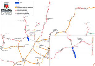 Mapa da PR-092 em Curitiba