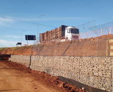 Duplicação BR-277 em Guarapuava, obras em alça de viaduto