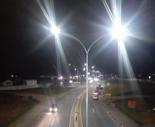 Duplicação BR-277 em Guarapuava, nova iluminação do viaduto