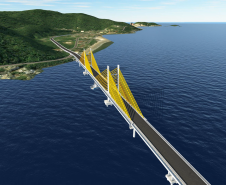 Projeto 3D da ponte de Guaratuba