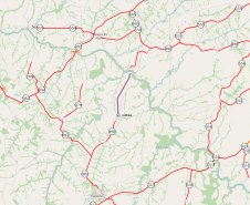 Mapa da PR-498 em Japurá