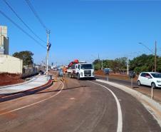BR-369 em Londrina, trecho em obras para implantação do Viaduto da PUC