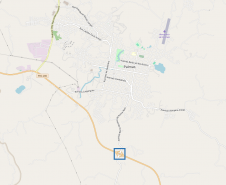 Mapa indicando localização do monumento rodoviário no trevo da Codapar, PRC-280, em Palmas