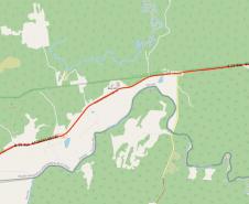Mapa do trecho da PR-412 que será duplicada, de Guaratuba a Santa Catarina