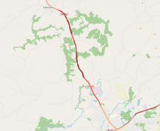 Mapa da PRC-466, trecho entre Guarapuava e Palmeirinha