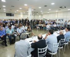 O governador Carlos Massa Ratinho Junior  participa de coletiva na Expolondrina nesta quarta-feira (10).  Londrina, 10/04/2019 -  Foto: Rodrigo Félix Leal/ANPr