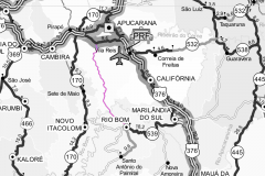 Mapa da linha Apucarana - Rio Bom