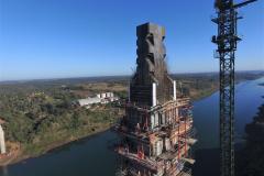 Obras na ponte na margem brasileira