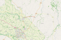 Mapa indicando a PR-239, entre Toledo e Assis Chateaubriand