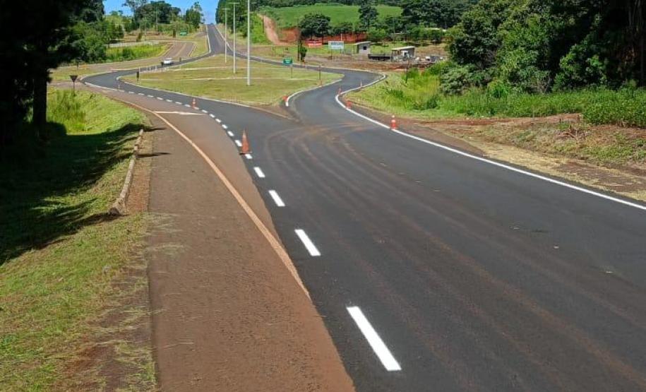 PRC-158 em Rio Bonito do Iguaçu, serviços de reperfilagem e sinalização